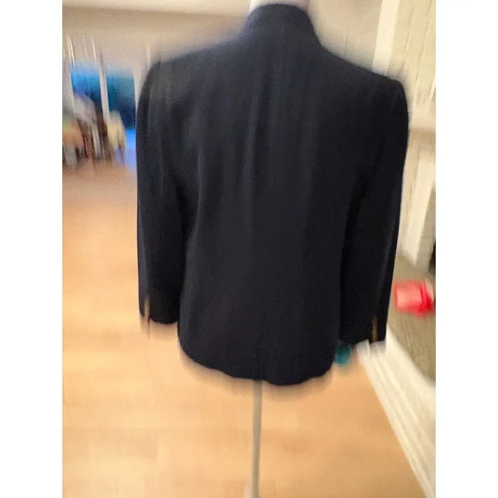 Vintage 1980's USA Ralph Lauren Equestrian blue blazer with brass buttons
